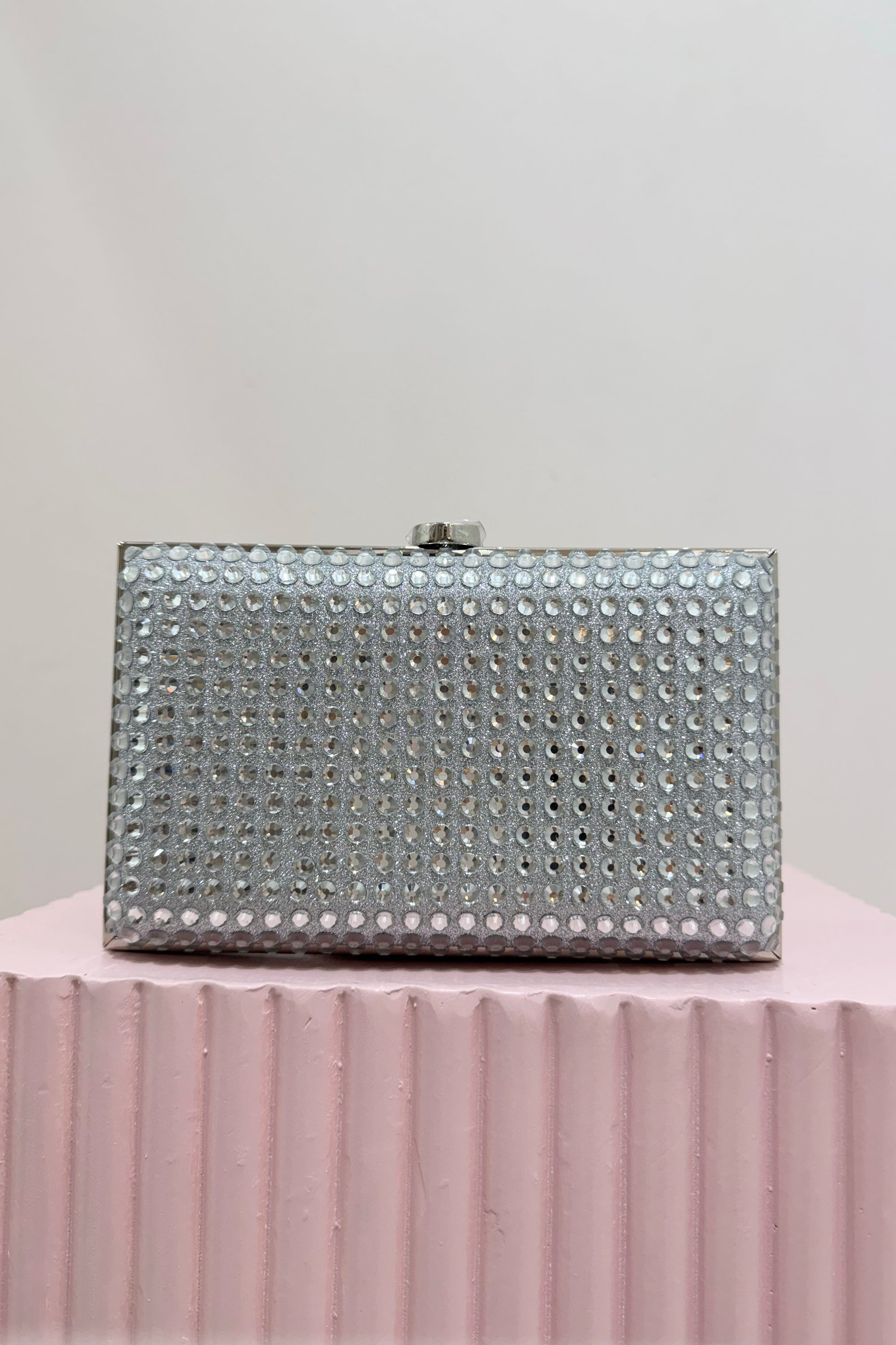 Olga Berg Manuela Hotfix Clutch | Silver