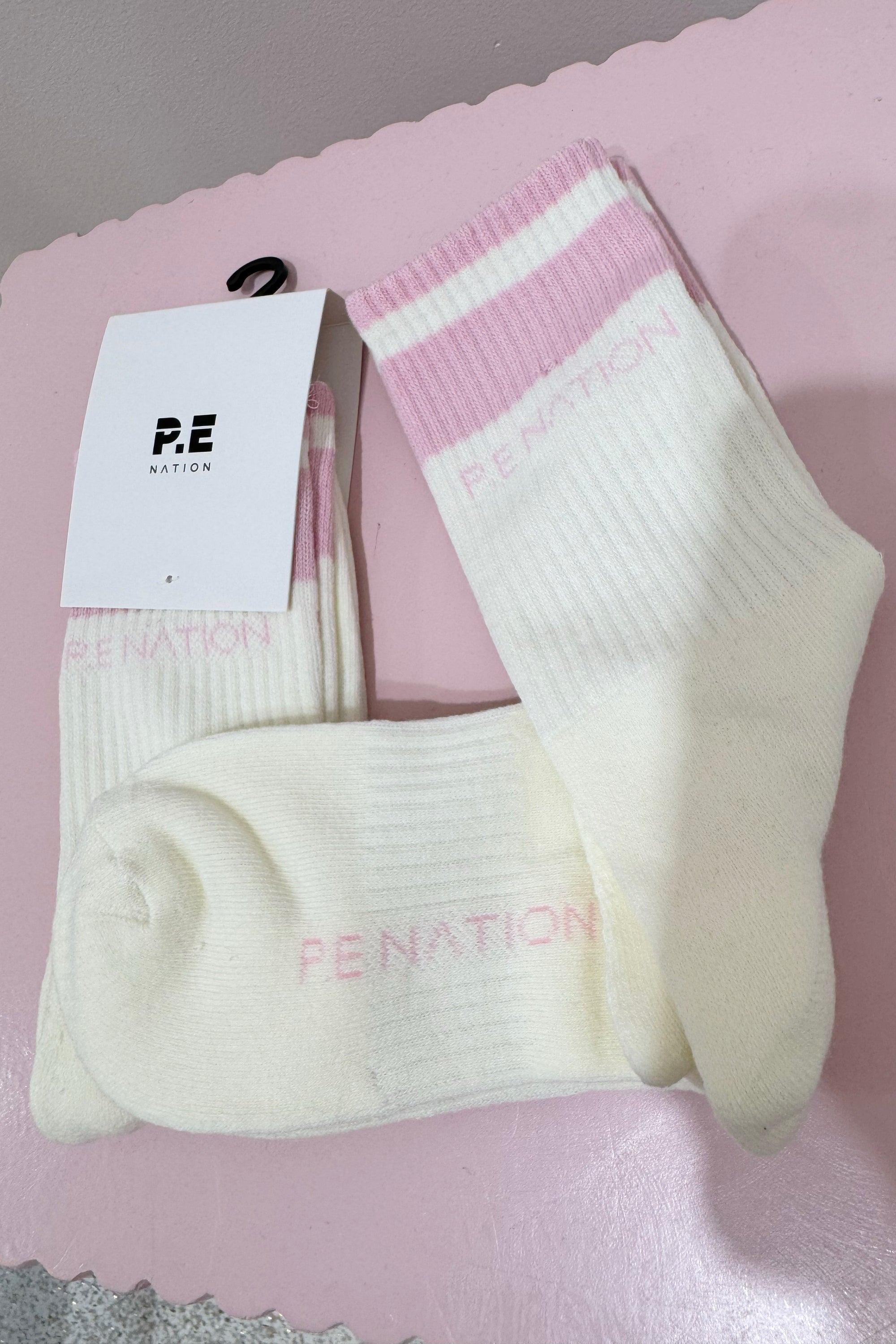 P.E Nation Homage Sock | Chalk Pink