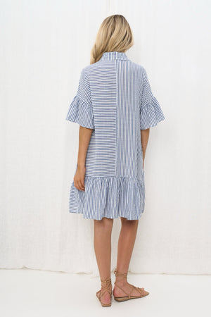 Chosen By Fifi & Annie Roxy Oversized Shirt Dress | Blue Stripe