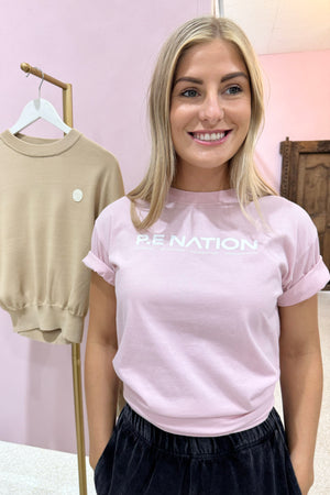 P.E Nation Aero Short Sleeve Tee | Chalk Pink