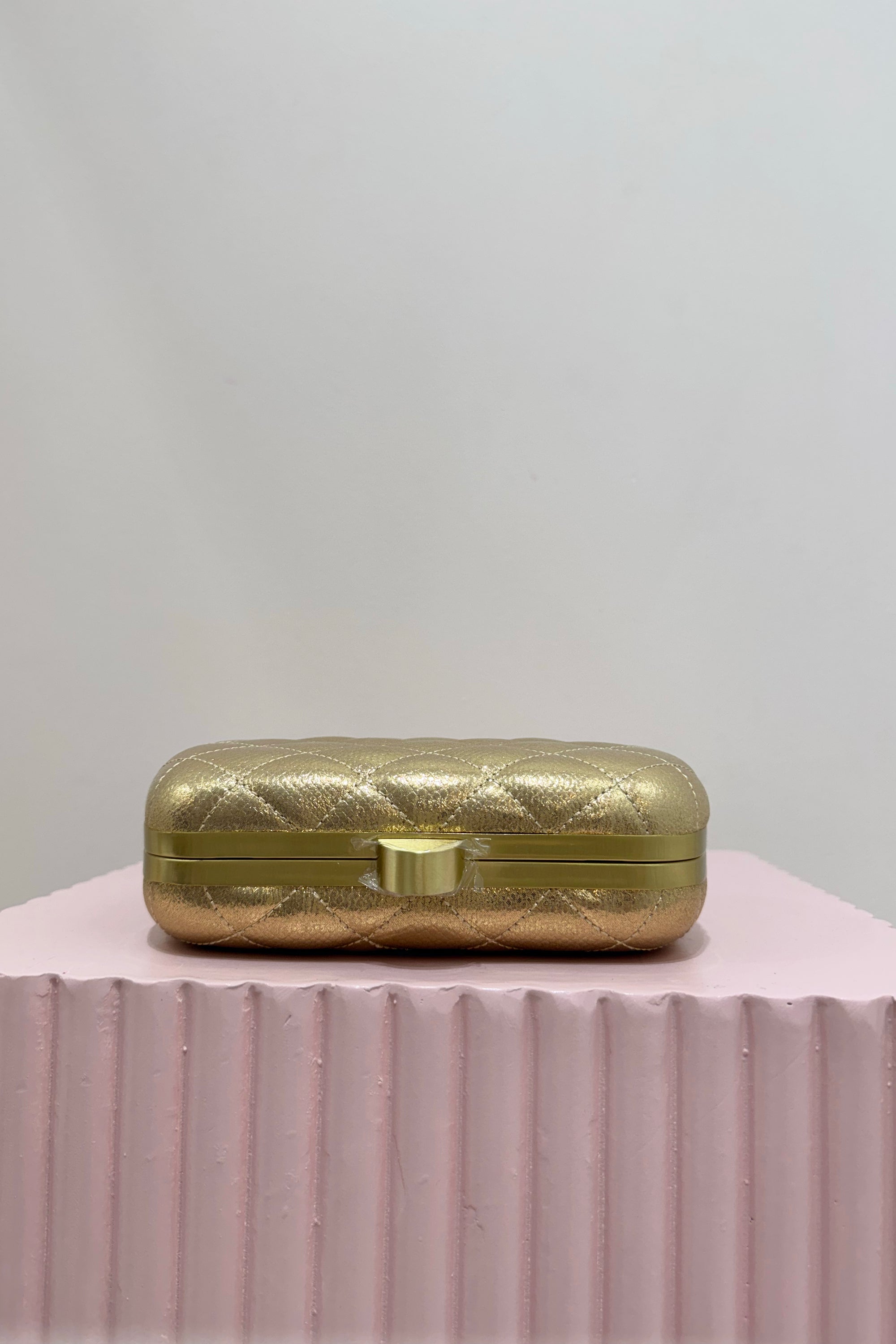 Olga Berg Zoey Quilted Clutch | Gold