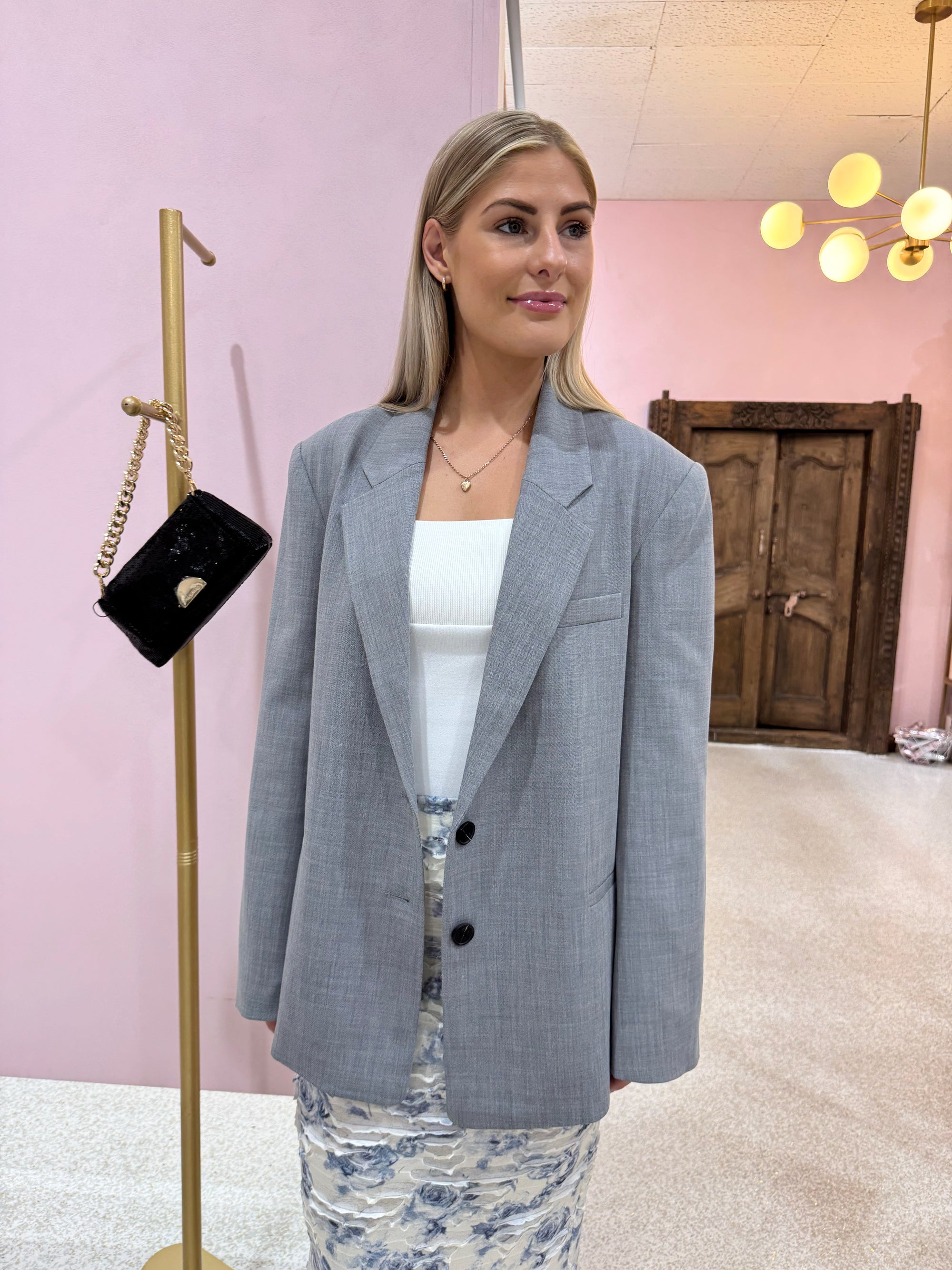 Bec + Bridge Jordin Blazer | Charcoal Weave