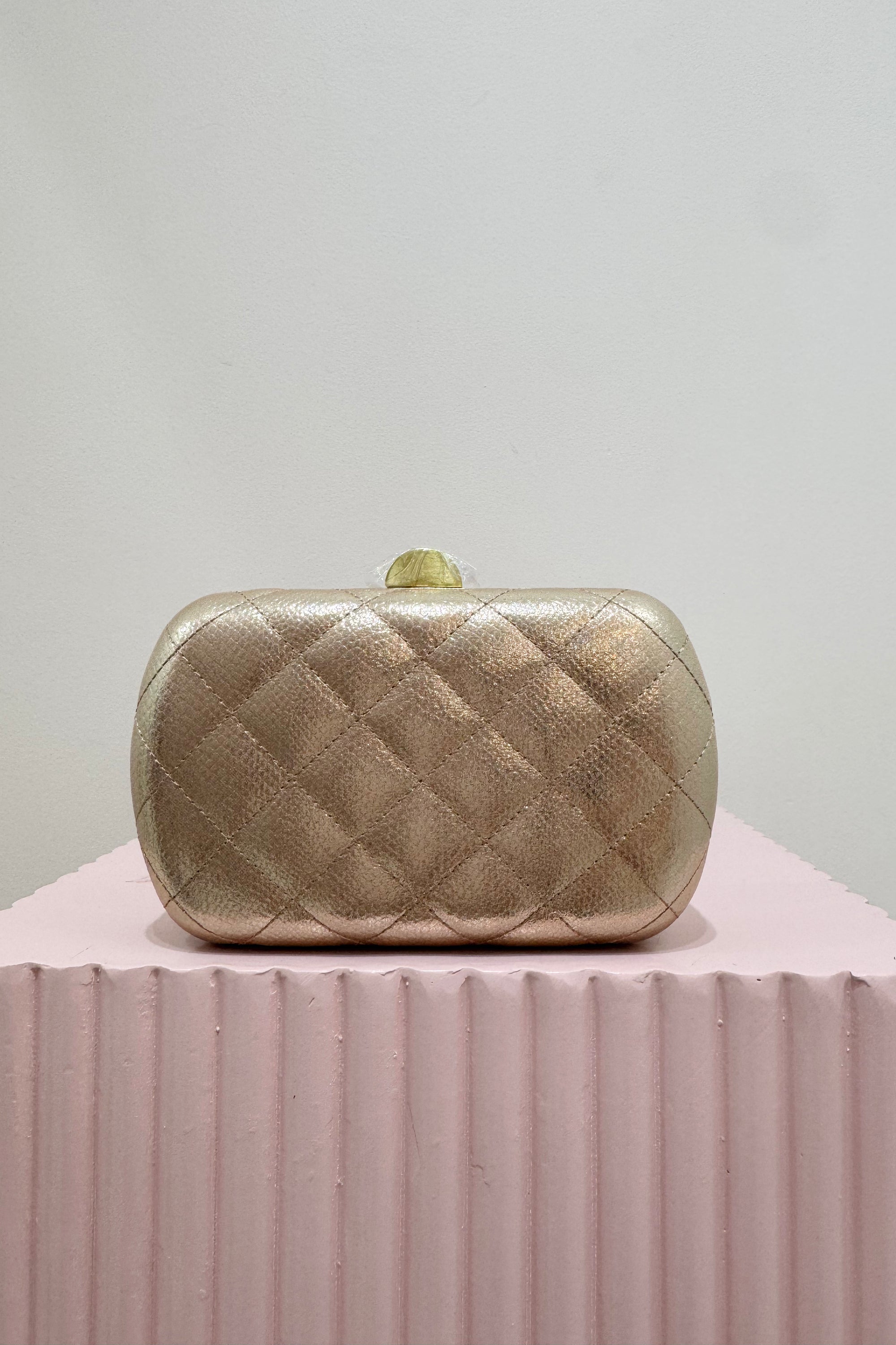 Olga Berg Zoey Quilted Clutch | Blush