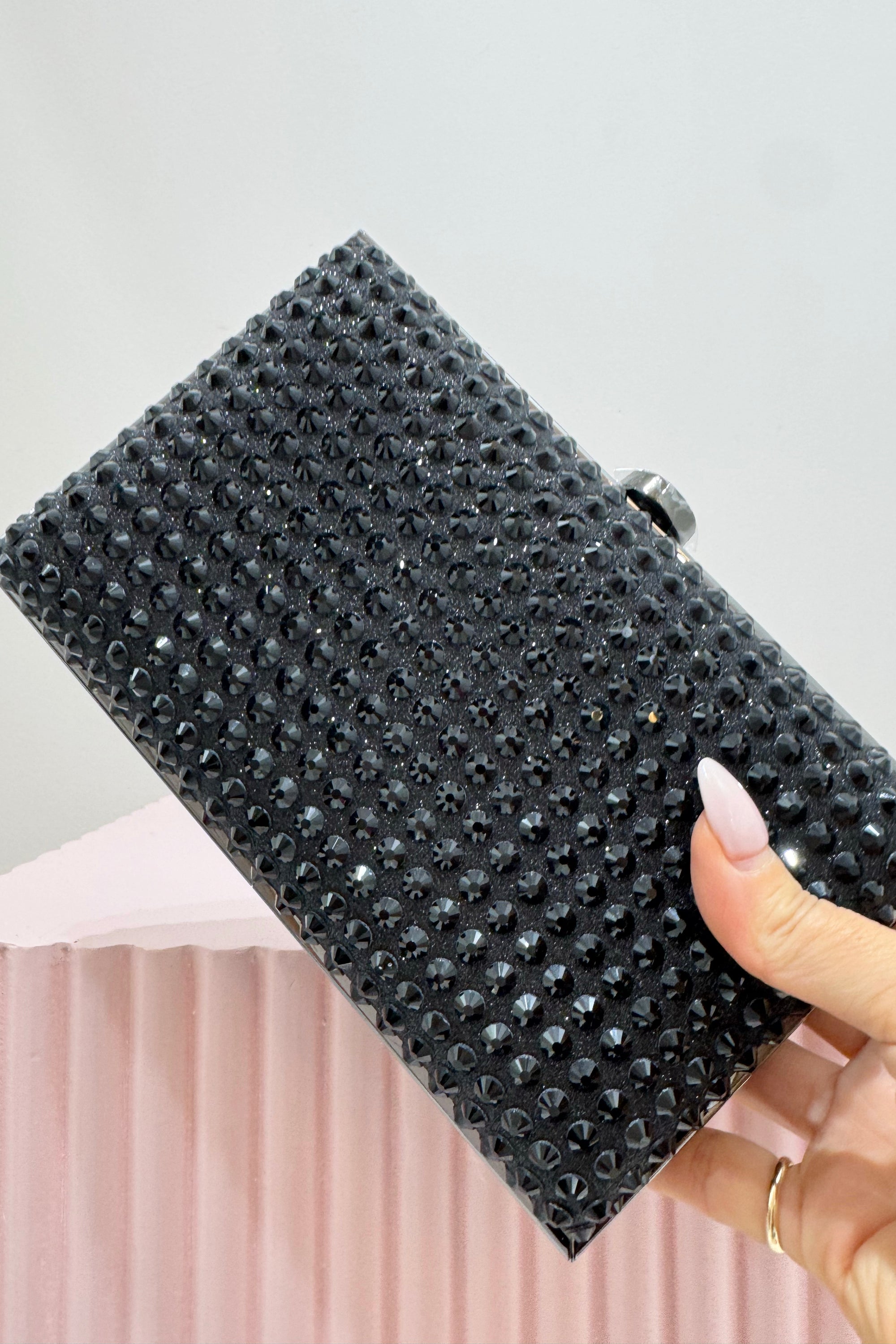 Olga Berg Manuela Hotfix Clutch | Black