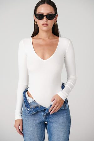 Bayse Brand Atherton Bodysuit | White