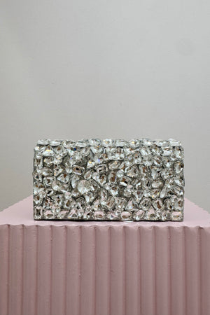 Olga Berg Renata Crystal Encrusted Clutch | Crystal