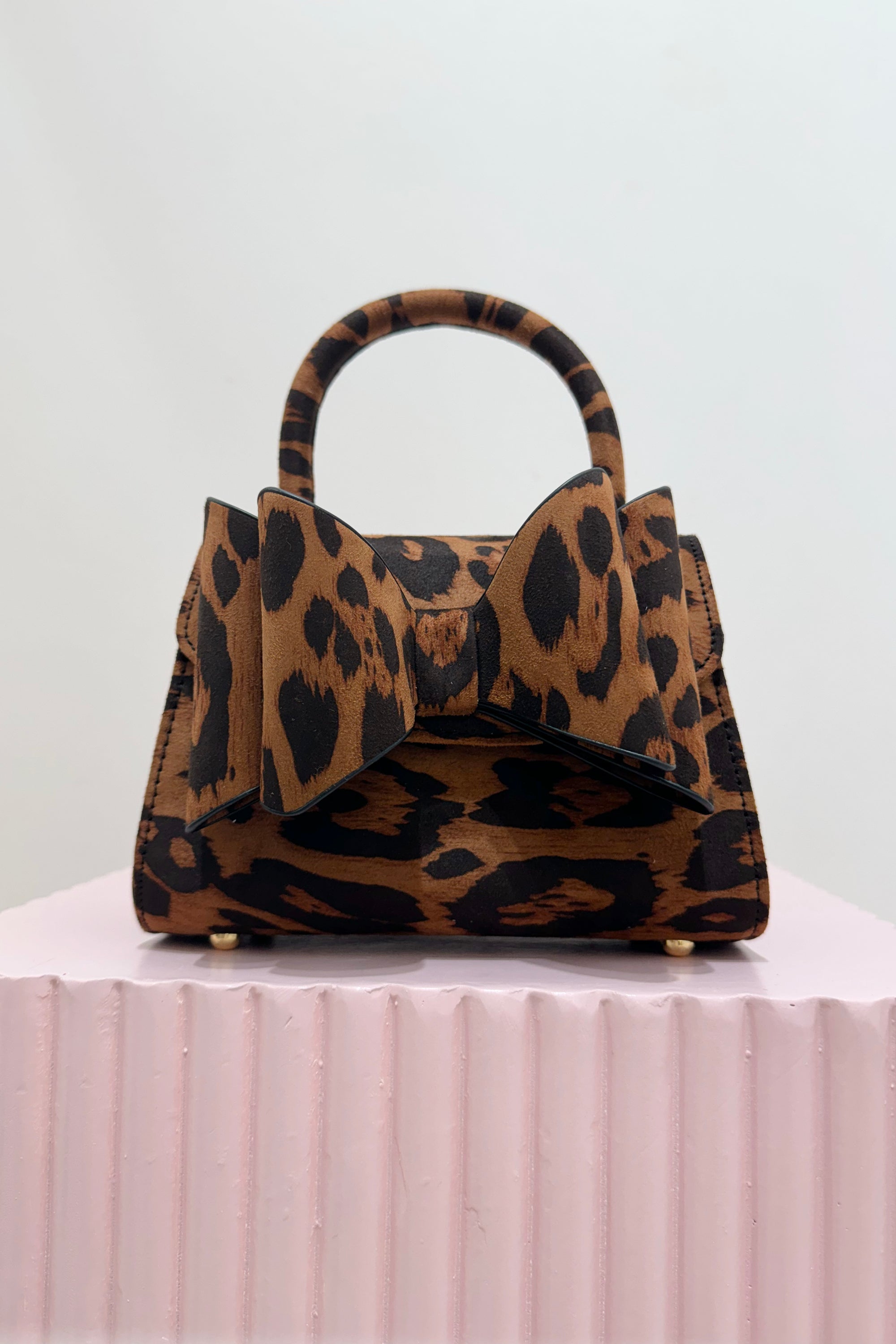 Olga Berg Kenendy Top Handle Bag | Leopard