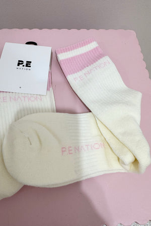 P.E Nation Homage Sock | Chalk Pink