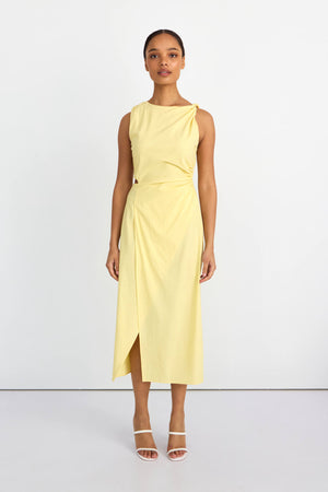 Chosen By Fifi & Annie The Caitlin Tuck Midi Dress | Buttercup