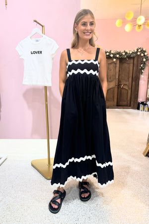 Chosen By Fifi & Annie The Monochrome Maxi Dress | Black