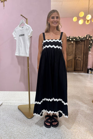 Chosen By Fifi & Annie The Monochrome Maxi Dress | Black