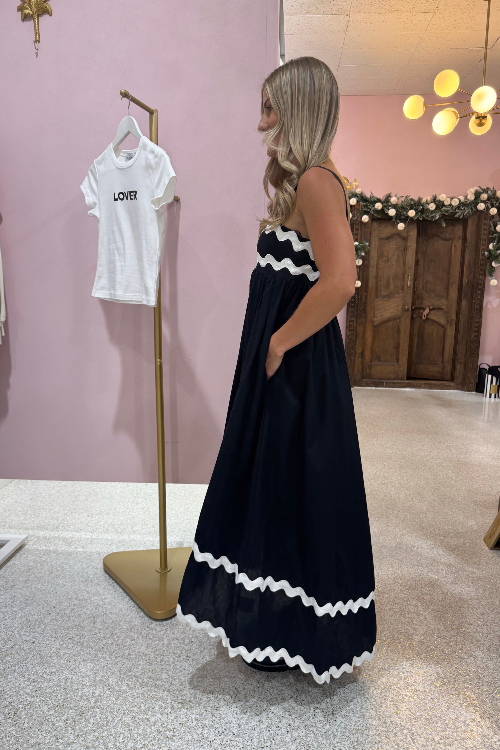 Chosen By Fifi & Annie The Monochrome Maxi Dress | Black