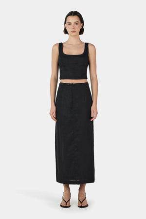 Ownley Olivia Midi Skirt | Black