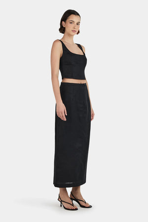 Ownley Olivia Midi Skirt | Black