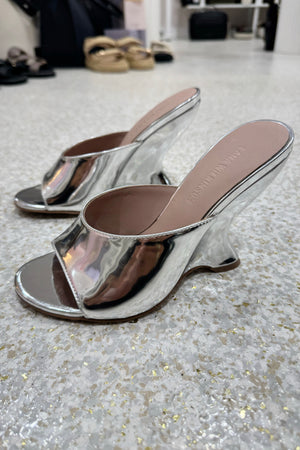 By Lana Wilkinson Martha Wedge | Silver Metallic