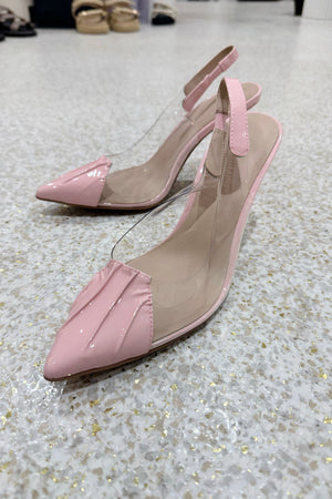 By Lana Wilkinson Remi Pump Heel | Vinylite/Pink Patent