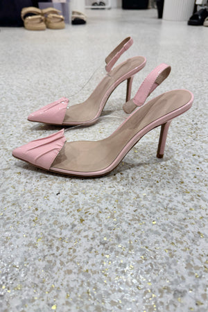 By Lana Wilkinson Remi Pump Heel | Vinylite/Pink Patent