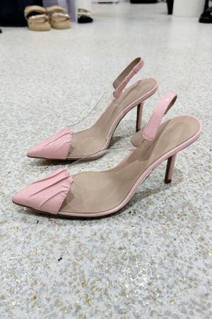 By Lana Wilkinson Remi Pump Heel | Vinylite/Pink Patent