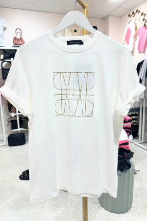 C&M Camilla & Marc Brooks Tee | Solf White / Gold