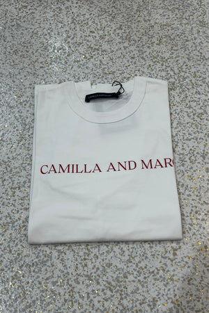 C&M Camilla & Marc Asher Tee | Soft White / Red