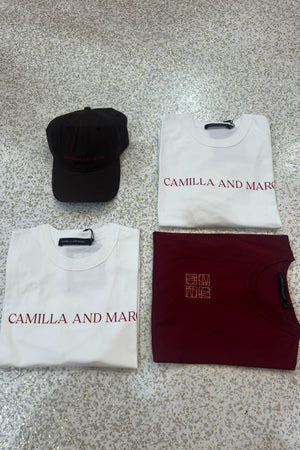 C&M Camilla & Marc Asher Tee | Soft White / Red