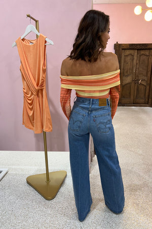 Significant Other Mattie Long Sleeve Top | Sherbet Stripe