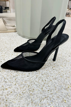 Lana Wilkinson Harley Slingback Heel | Black Mesh