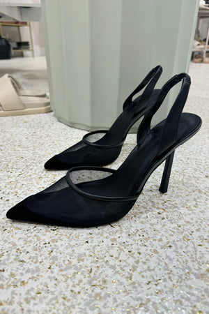 Lana Wilkinson Harley Slingback Heel | Black Mesh