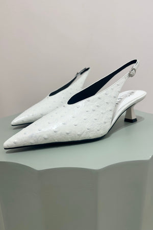 Hael & Jax Gimlet Low Pointed Pump | White