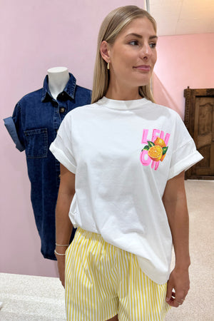 Chosen By Fifi & Annie Pink Lemonade Tee Set | White