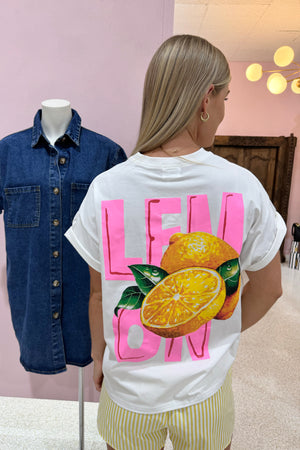 Chosen By Fifi & Annie Pink Lemonade Tee Set | White