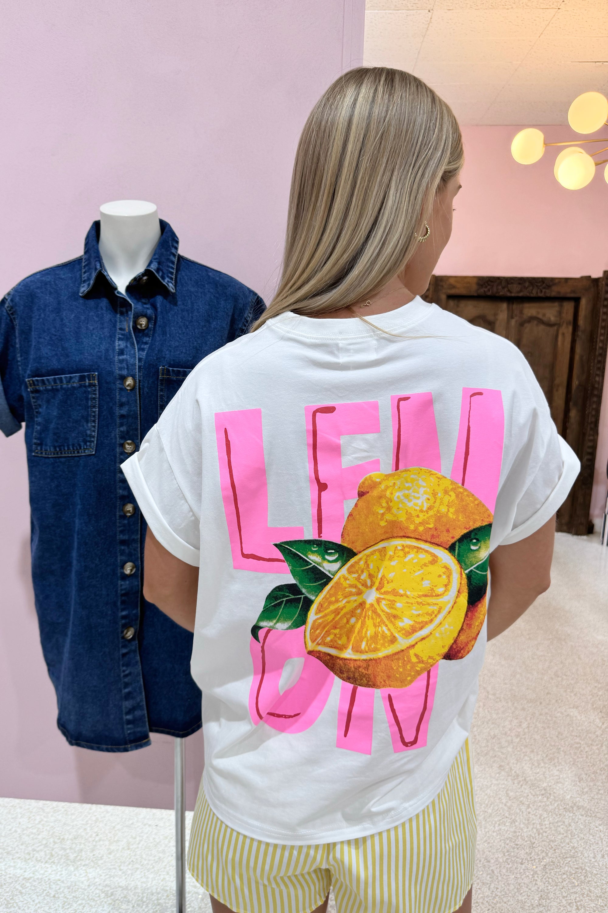 Chosen By Fifi & Annie Pink Lemonade Tee Set | White