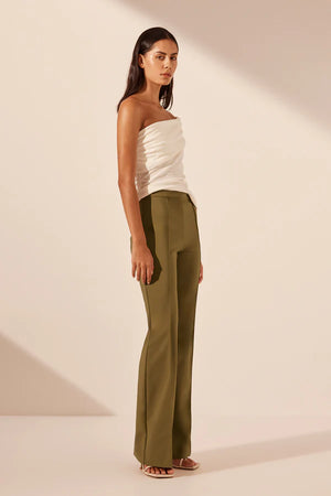 Shona Joy Lani Boot Cut Flared Pant | Army Green