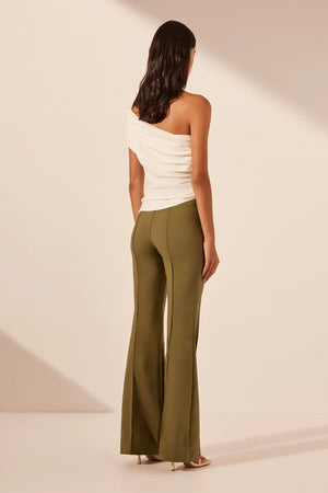 Shona Joy Lani Boot Cut Flared Pant | Army Green