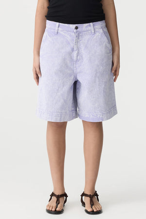 Bassike Denim Bermuda Short | Purple Motley