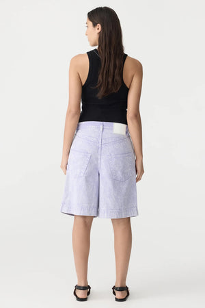 Bassike Denim Bermuda Short | Purple Motley