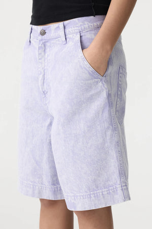 Bassike Denim Bermuda Short | Purple Motley