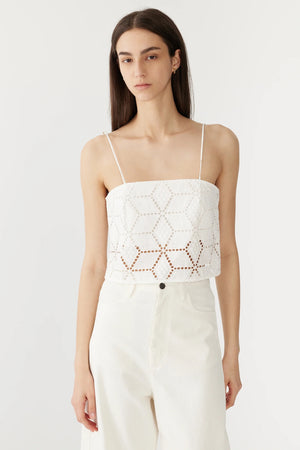 Bassike Cotton Lace Cami | White