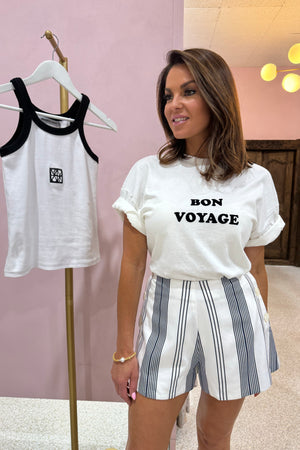 Araminta James Bon Voyage Tee | Snow