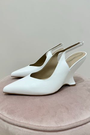 Lana Wilkinson Monique Slingback Wedge Heel | Ivory