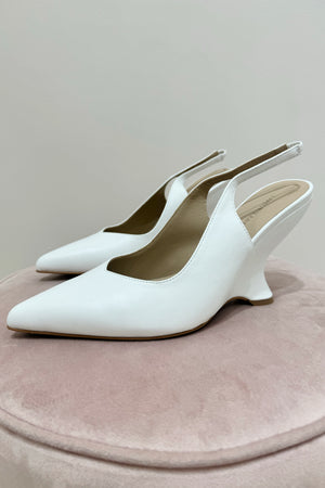 Lana Wilkinson Monique Slingback Wedge Heel | Ivory