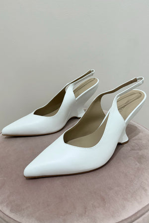 Lana Wilkinson Monique Slingback Wedge Heel | Ivory