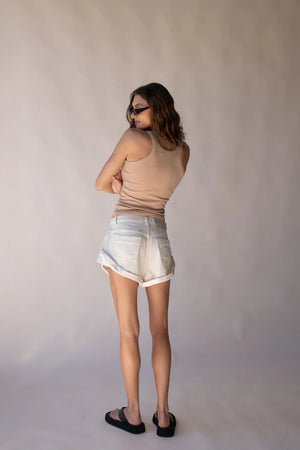 Araminta James Goldie Denim Short | Cream