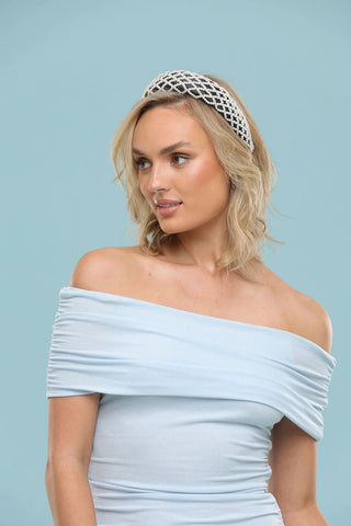 Morgan & Taylor Valencia Headband | Black/Pearl