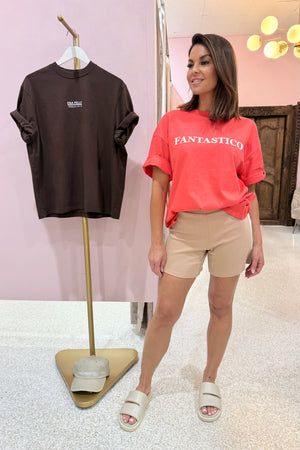 Araminta James Fantastico Tee | Lobster Red