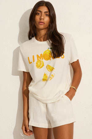 Auguste The Label Lemons Classic Tee | White