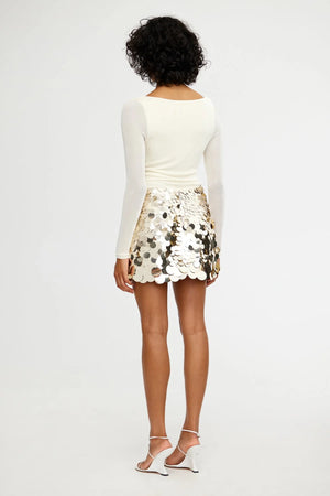 Significant Other Jorja Mini Skirt | Champagne