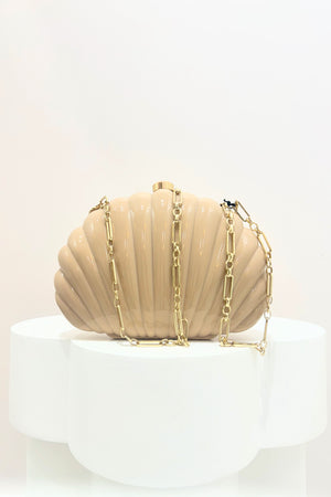 Olga berg Pauly Shell Clutch | Natural