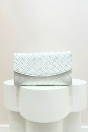 Olga Berg Aisha Embossed Clutch | White