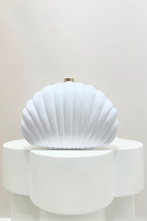 Olga Berg Pauly Shell Clutch | White